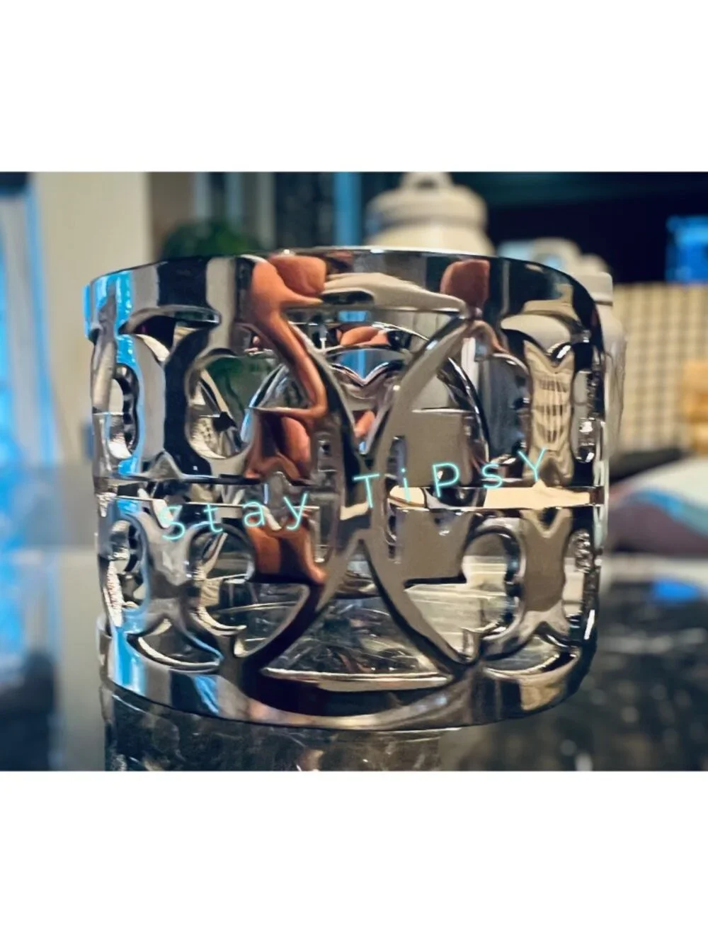 Tory Burch Silver Miller Logo Bangle Bracelet